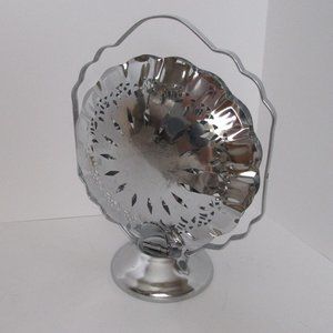 vintage metal serving basket